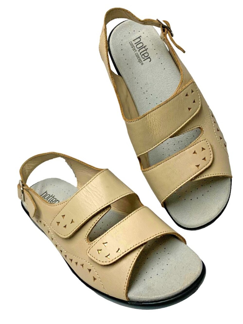 Hotter Comfort‎ Easy Leather Multi Strap Comfort Walking Sandals